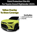 Fits Toyota Grand Highlander 2024+ Precut Premium Paint Protection Film Clear Bra PPF Decal Film Kit Coverage