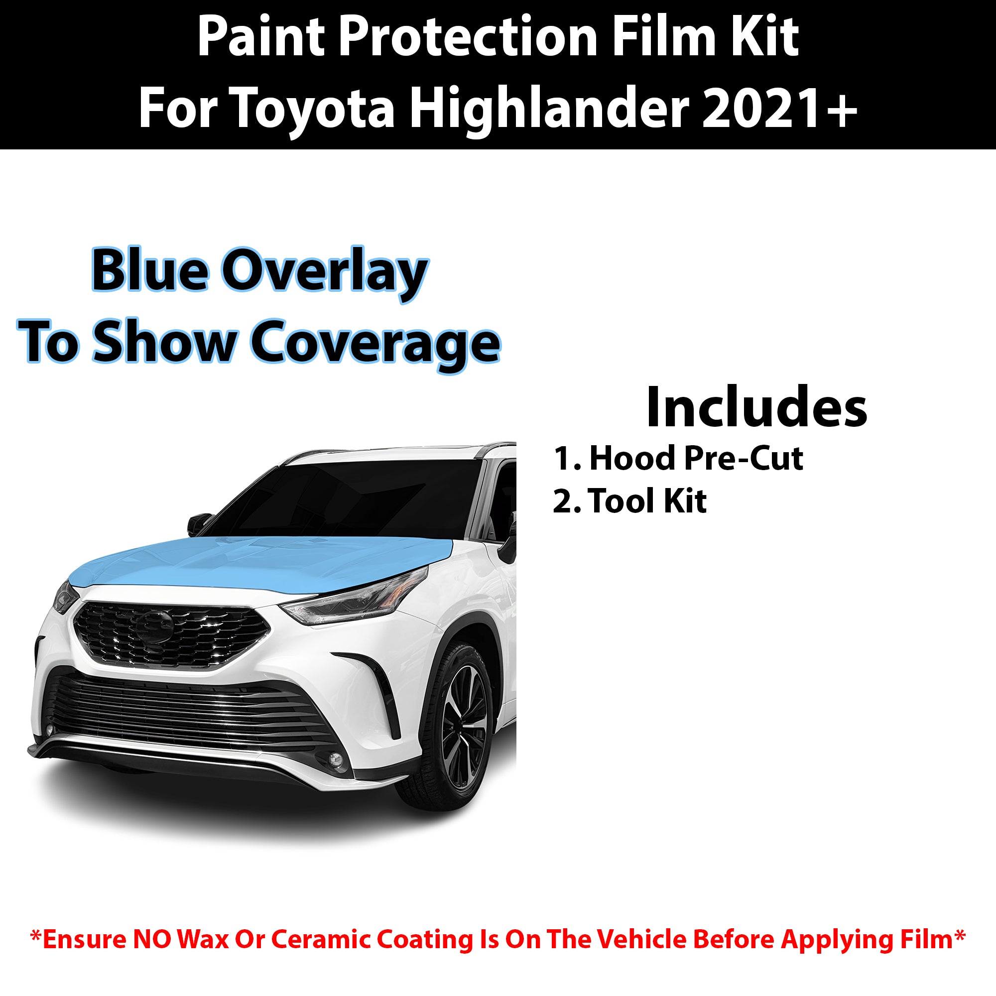 Fits Toyota Highlander (XSE) 2021+ Precut Premium Paint Protection Film Clear Bra PPF Decal Film Kit Cover - Bogar Tech Designs
