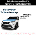 Fits Toyota Highlander (XSE) 2021+ Precut Premium Paint Protection Film Clear Bra PPF Decal Film Kit Cover