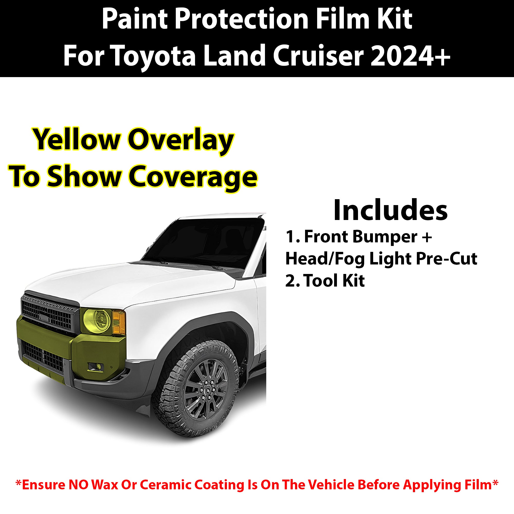 V6/Film V6 act Ⅲ-CLIPS and more- Fits Toyota Land Cruiser 2024+ Precut Premium Paint