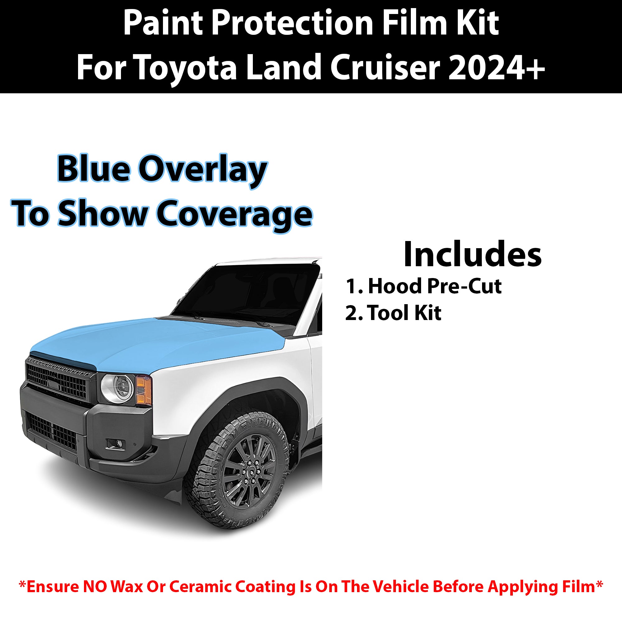 Toyota Land Cruiser 2024+ Paint Protection Film Kit – Precut Clear