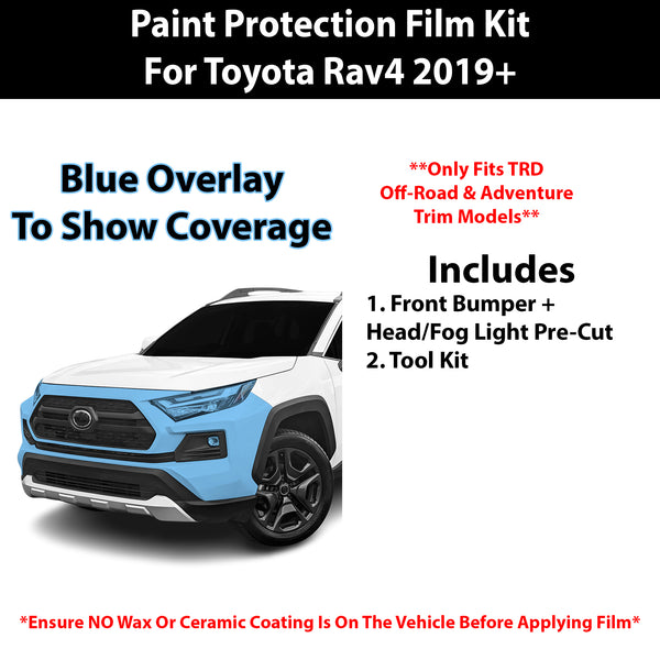 Fits Toyota Rav4 (Adventure & TRD Off-Road) 2019+ Precut Premium Paint Protection Film Clear Bra PPF Decal Film Kit Cover