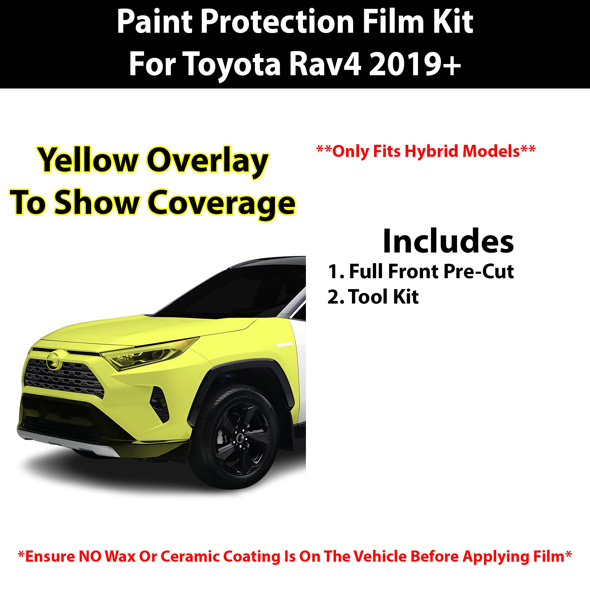 Fits Toyota Rav4 Hybrid (SE & XSE) 2019+ Precut Premium Paint Protection Film Clear Bra PPF Decal Film Kit Cover - Bogar Tech Designs