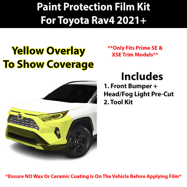 Fits Toyota Rav4 Prime (SE & XSE) 2021+ Precut Premium Paint Protection Film Clear Bra PPF Decal Film Kit Cover