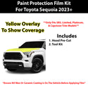 Fits Toyota Sequoia (SR5 & Limited & Platinum & Capstone) 2023+ Precut Premium Paint Protection Film Clear Bra PPF Decal Film Kit Cover