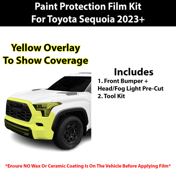 Fits Toyota Sequoia (SR5 & Limited & Platinum & Capstone) 2023+ Precut Premium Paint Protection Film Clear Bra PPF Decal Film Kit Cover