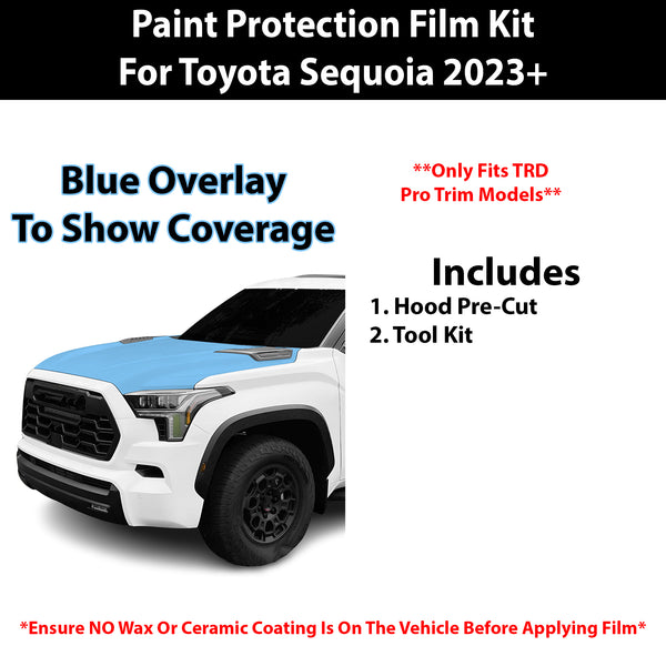 Fits Toyota Sequoia (TRD Pro) 2023+ Precut Premium Paint Protection Film Clear Bra PPF Decal Film Kit Cover