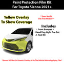 Fits Toyota Sienna (LE & XLE & Limited & Platinum) 2021+ Precut Premium Paint Protection Film Clear Bra PPF Decal Film Kit Cover