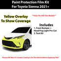 Fits Toyota Sienna (XSE) 2021+ Precut Premium Paint Protection Film Clear Bra PPF Decal Film Kit Cover