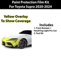 Fits Toyota Supra 2020+ Precut Premium Paint Protection Film Clear Bra PPF Decal Film Kit Coverage