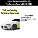 Fits Toyota Supra 2020+ Precut Premium Paint Protection Film Clear Bra PPF Decal Film Kit Coverage