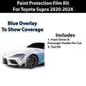 Fits Toyota Supra 2020+ Precut Premium Paint Protection Film Clear Bra PPF Decal Film Kit Coverage