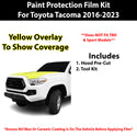 Fits Toyota Tacoma 2016-2023 Precut Premium Paint Protection Film Clear Bra PPF Decal Film Kit