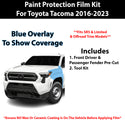 Fits Toyota Tacoma 2016-2023 Precut Premium Paint Protection Film Clear Bra PPF Decal Film Kit