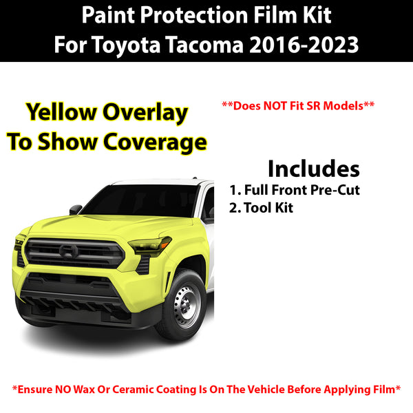 Fits Toyota Tacoma 2016-2023 Precut Premium Paint Protection Film Clear Bra PPF Decal Film Kit