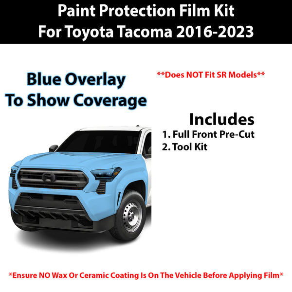 Fits Toyota Tacoma 2016-2023 Precut Premium Paint Protection Film Clear Bra PPF Decal Film Kit