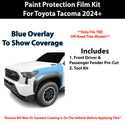 Fits Toyota Tacoma (TRD Off-Road) 2024+ Precut Premium Paint Protection Film Clear Bra PPF Decal Film Kit Cover