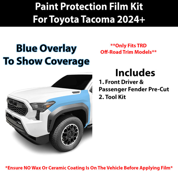 Fits Toyota Tacoma (TRD Off-Road) 2024+ Precut Premium Paint Protection Film Clear Bra PPF Decal Film Kit Cover