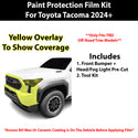 Fits Toyota Tacoma (TRD Off-Road) 2024+ Precut Premium Paint Protection Film Clear Bra PPF Decal Film Kit Cover