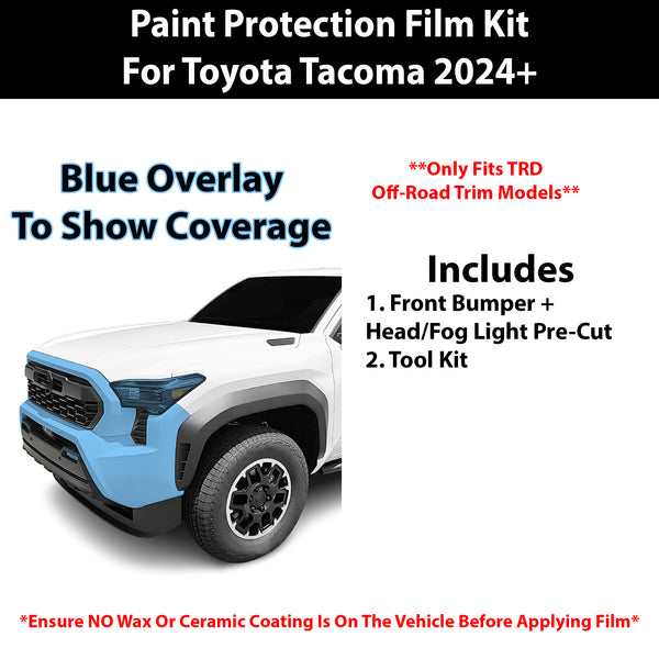 Fits Toyota Tacoma (TRD Off-Road) 2024+ Precut Premium Paint Protection Film Clear Bra PPF Decal Film Kit Cover