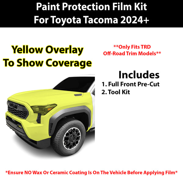 Fits Toyota Tacoma (TRD Off-Road) 2024+ Precut Premium Paint Protection Film Clear Bra PPF Decal Film Kit Cover