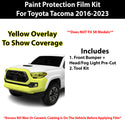 Fits Toyota Tacoma (TRD/Sport) 2016-2023 Precut Premium Paint Protection Film Clear Bra PPF Decal Film Kit