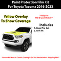 Fits Toyota Tacoma (TRD/Sport) 2016-2023 Precut Premium Paint Protection Film Clear Bra PPF Decal Film Kit