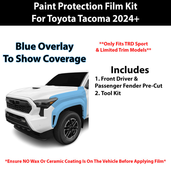 Fits Toyota Tacoma (TRD Sport & Limited) 2024+ Precut Premium Paint Protection Film Clear Bra PPF Decal Film Kit Cover