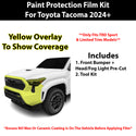 Fits Toyota Tacoma (TRD Sport & Limited) 2024+ Precut Premium Paint Protection Film Clear Bra PPF Decal Film Kit Cover