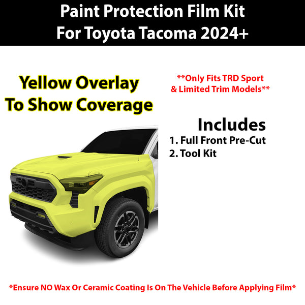 Fits Toyota Tacoma (TRD Sport & Limited) 2024+ Precut Premium Paint Protection Film Clear Bra PPF Decal Film Kit Cover