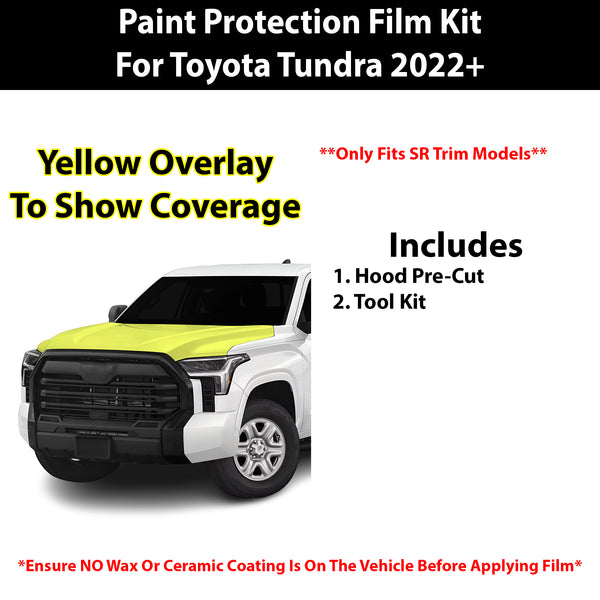 Fits Toyota Tundra (SR) 2022+ Precut Premium Paint Protection Film Clear Bra PPF Decal Film Kit Cover