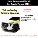 Fits Toyota Tundra (TRD Pro) 2022+ Precut Premium Paint Protection Film Clear Bra PPF Decal Film Kit Cover