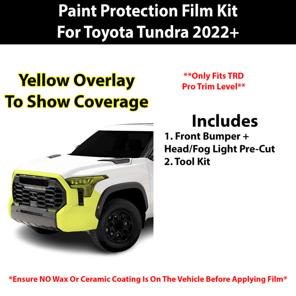 Fits Toyota Tundra (TRD Pro) 2022+ Precut Premium Paint Protection Film Clear Bra PPF Decal Film Kit Cover