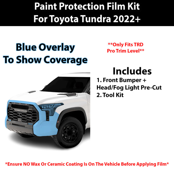 Fits Toyota Tundra (TRD Pro) 2022+ Precut Premium Paint Protection Film Clear Bra PPF Decal Film Kit Cover