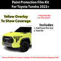 Fits Toyota Tundra (TRD Pro) 2022+ Precut Premium Paint Protection Film Clear Bra PPF Decal Film Kit Cover