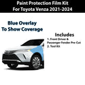 Precut Premium Paint Protection Film Clear Bra PPF Decal Film Kit Cover Fits Toyota Venza 2021-2024