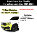 Fits Volkswagen Atlas 2021-2023 Precut Premium Paint Protection Film Clear Bra PPF Decal Film Kit