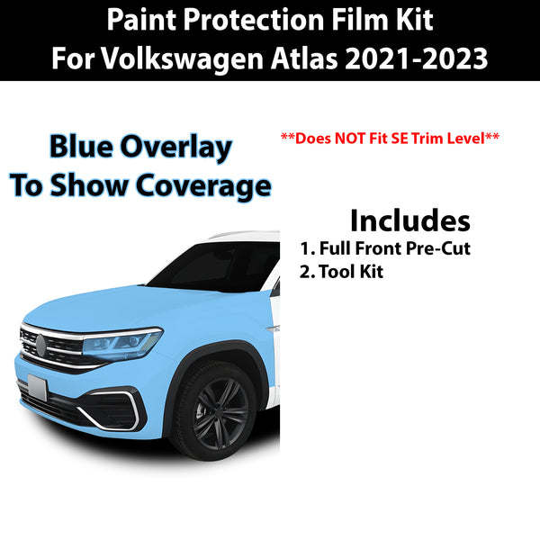 Fits Volkswagen Atlas 2021-2023 Precut Premium Paint Protection Film Clear Bra PPF Decal Film Kit