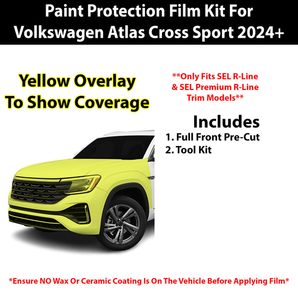 Fits VW Atlas Cross Sport (SEL R-Line & SEL Premium R-Line) 2024+ Precut Premium Paint Protection Film Clear Bra PPF Decal Film Kit Cover