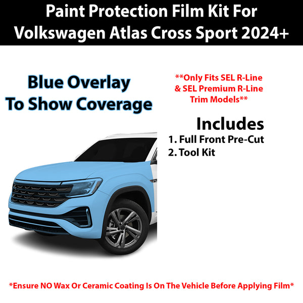 Fits VW Atlas Cross Sport (SEL R-Line & SEL Premium R-Line) 2024+ Precut Premium Paint Protection Film Clear Bra PPF Decal Film Kit Cover