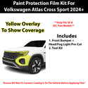 Fits VW Atlas Cross Sport (SE & SEL) 2024+ Precut Premium Paint Protection Film Clear Bra PPF Decal Film Kit Cover