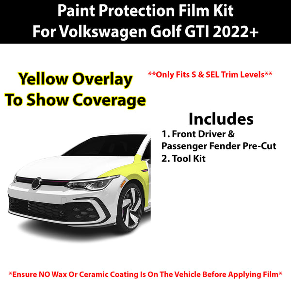 Fits Volkswagen Golf GTI (S & SEL) 2022+ Precut Premium Paint Protection Film Clear Bra PPF Decal Film Kit Cover