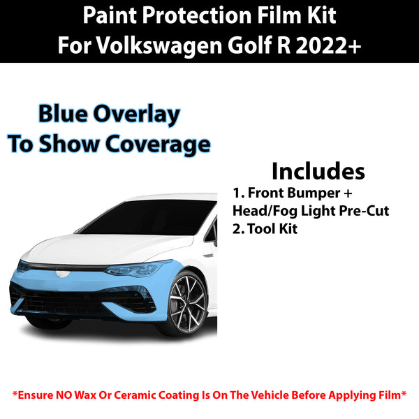 Fits VW Golf R 2022+ Precut Premium Paint Protection Film Clear Bra PPF Decal Film Kit Cover