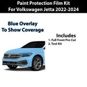 Precut Premium Paint Protection Film Clear Bra PPF Decal Film Kit Cover Fits Volkswagen Jetta 2022-2024