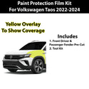 Precut Premium Paint Protection Film Clear Bra PPF Decal Film Kit Cover Fits Volkswagen Taos 2022-2024