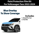 Precut Premium Paint Protection Film Clear Bra PPF Decal Film Kit Cover Fits Volkswagen Taos 2022-2024