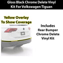Volkswagen Tiguan 2018-2024 Blackout Chrome Delete Kit - Precut Gloss Black Vinyl Overlays