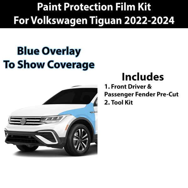 Precut Premium Paint Protection Film Clear Bra PPF Decal Film Kit Cover Fits Volkswagen Tiguan 2022-2024