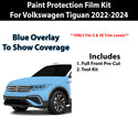 Precut Premium Paint Protection Film Clear Bra PPF Decal Film Kit Cover Fits Volkswagen Tiguan 2022-2024