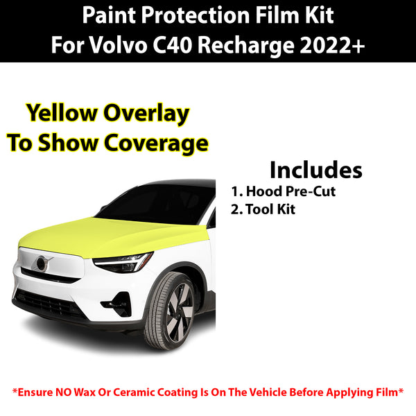 Fits Volvo C40 Recharge (Core & Plus & Ultimate) 2022+ Precut Premium Paint Protection Film Clear Bra PPF Decal Film Kit Cover